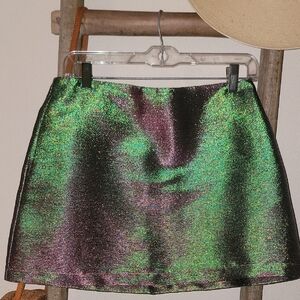Urban Outfitters Shimmering Green and Purple Skirt